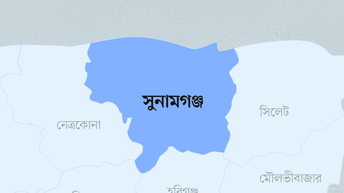 সুনামগঞ্জ জেলার মানচিত্র