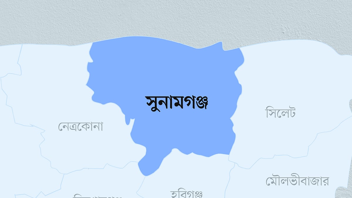 সুনামগঞ্জ জেলার মানচিত্র