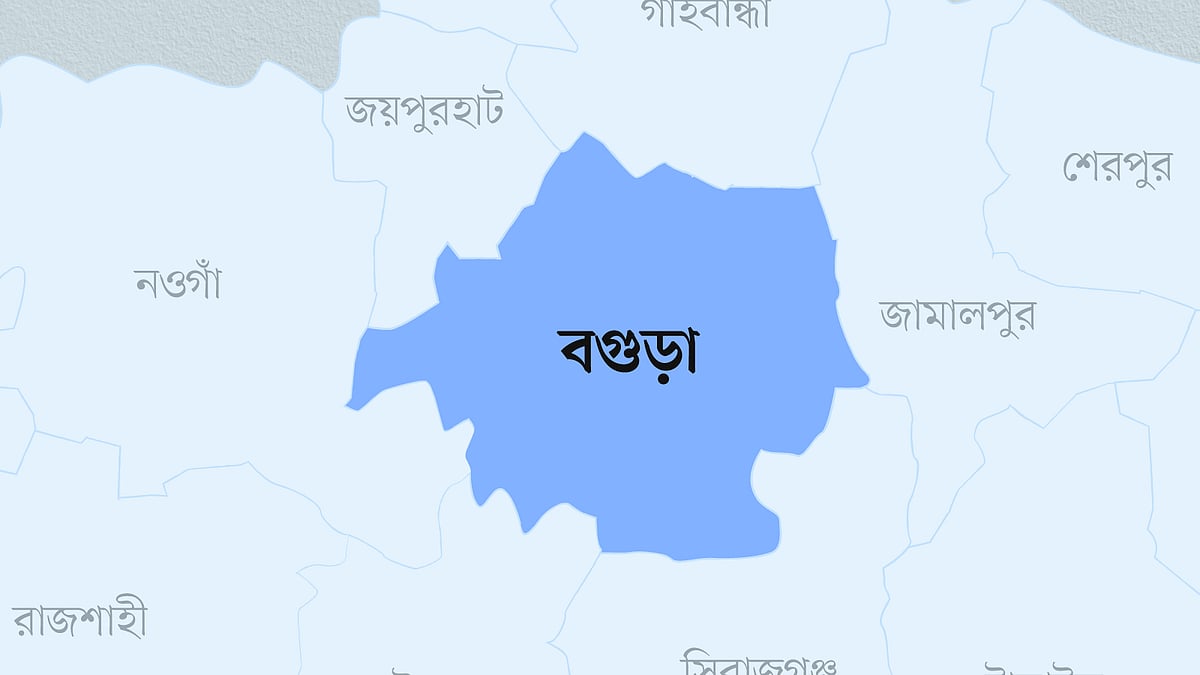 বগুড়া জেলার মানচিত্র