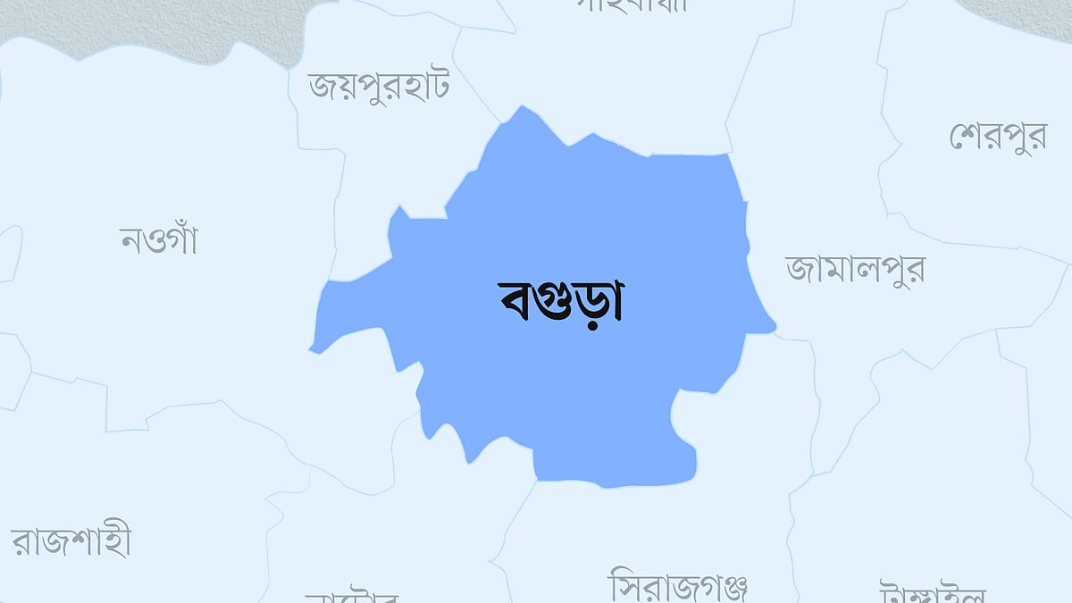 বগুড়া জেলার মানচিত্র
