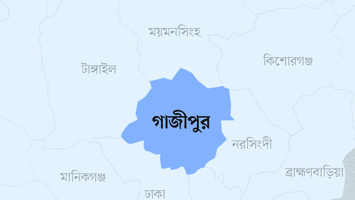 গাজীপুর জেলার মানচিত্র