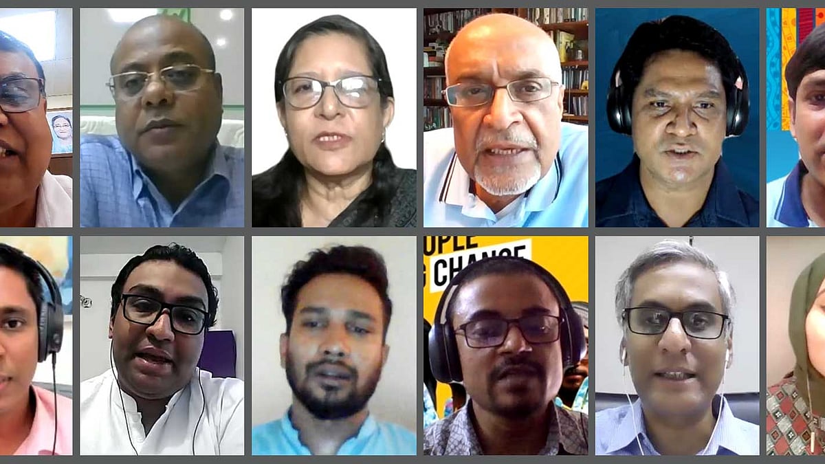 ভার্চ্যুযাল আলোচনা সভায় বক্তারা।