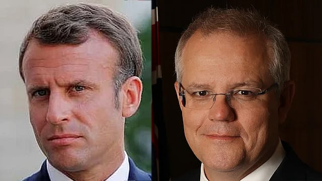 ফ্রান্সের প্রেসিডেন্ট এমানুয়েল মাঁখো, অস্ট্রেলিয়ার প্রধানমন্ত্রী স্কট মরিসন।