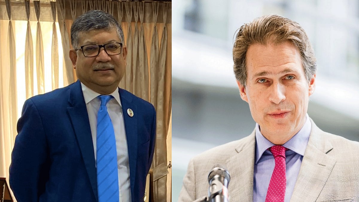 বাংলাদেশের পররাষ্ট্রসচিব মাসুদ বিন মোমেন এবং ইউরোপীয় ইউনিয়নের এশিয়া ও প্রশান্ত মহাসাগর বিষয়ক ব্যবস্থাপনা পরিচালক গুনার উইগান্ড