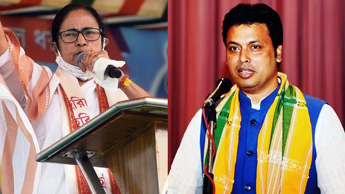 মমতা বন্দ্যোপাধ্যায় ও বিপ্লব দেব