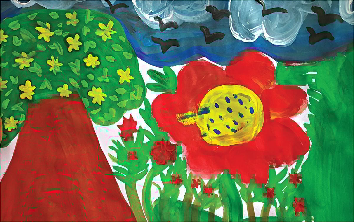 আঁকা: জাফিরা সিনায়াত সানারী, নার্সারি, কিডস টিউটোরিয়াল, ঢাকা