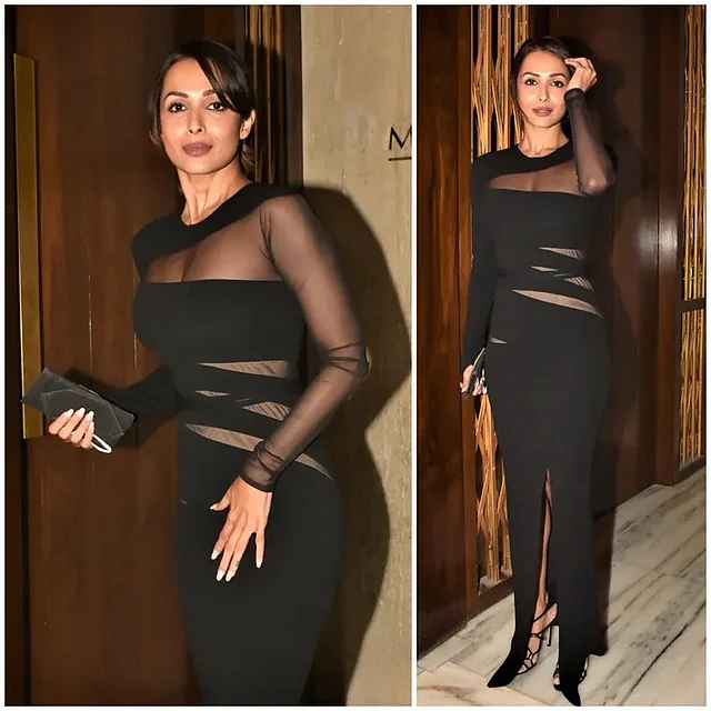 মালাইকার স্লিট দেয়া বডিকন ড্রেস