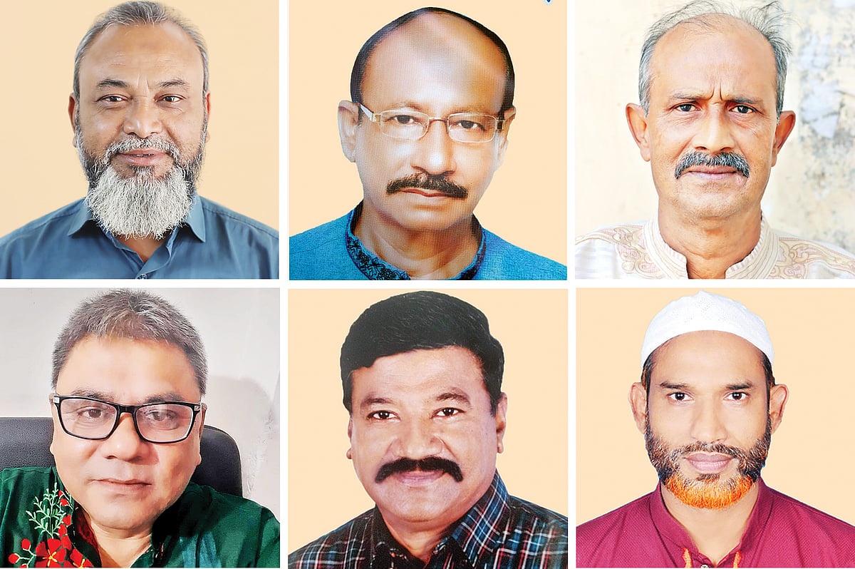 তারিক মোর্শেদ, মাহবুবার রহমান, বহুলুল ইসলাম , তৌহিদুল ইসলাম, আজমল হোসেন, মাহমুদ রহমান 