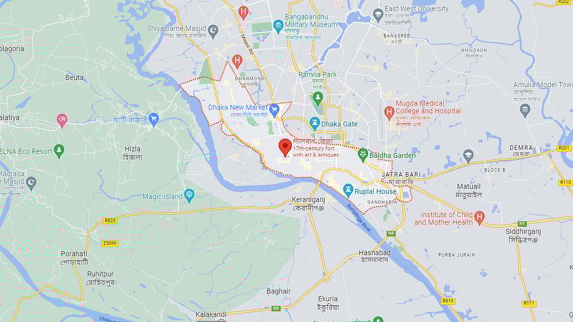 পুরান ঢাকার মানচিত্র