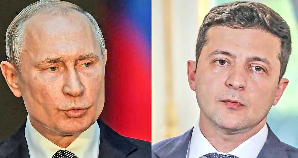 ভ্লাদিমির পুতিন ও
ভলোদিমির জেলেনস্কি