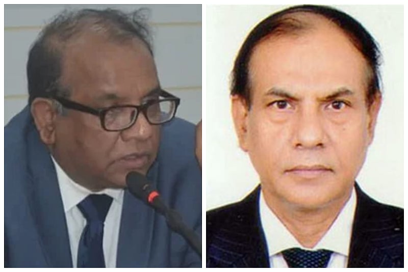 জাতীয় নদী রক্ষা কমিশনের চেয়ারম্যান মনজুর আহমেদ চৌধুরী ও সাবেক চেয়ারম্যান মুজিবর রহমান হাওলাদার