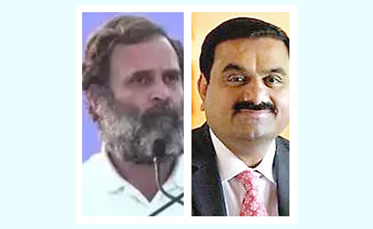 গৌতম আদানি ও রাহুল গান্ধী