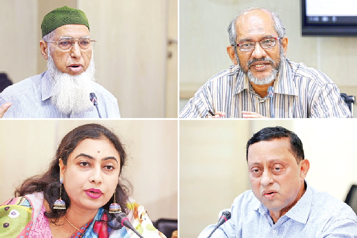 নুরুল হুদা, মেহেদী আহমেদ আনসারী, দিলারা জাহিদ ও আবু সাঈদ মো. মাসুদ