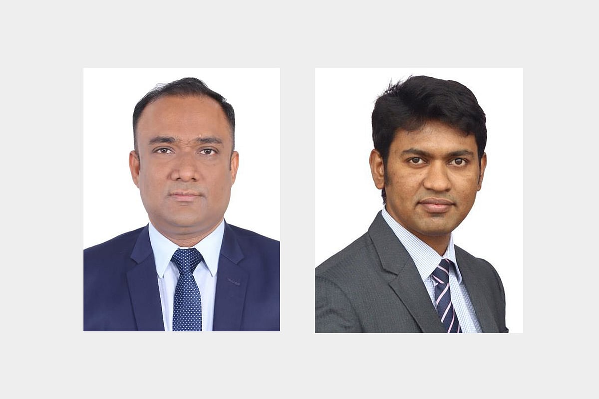 জাতীয় মানবাধিকার কমিশন অফিসার্স অ্যাসোসিয়েশনের সভাপতি কাজী আরফান আশিক ও মহাসচিব এম. রবিউল ইসলাম