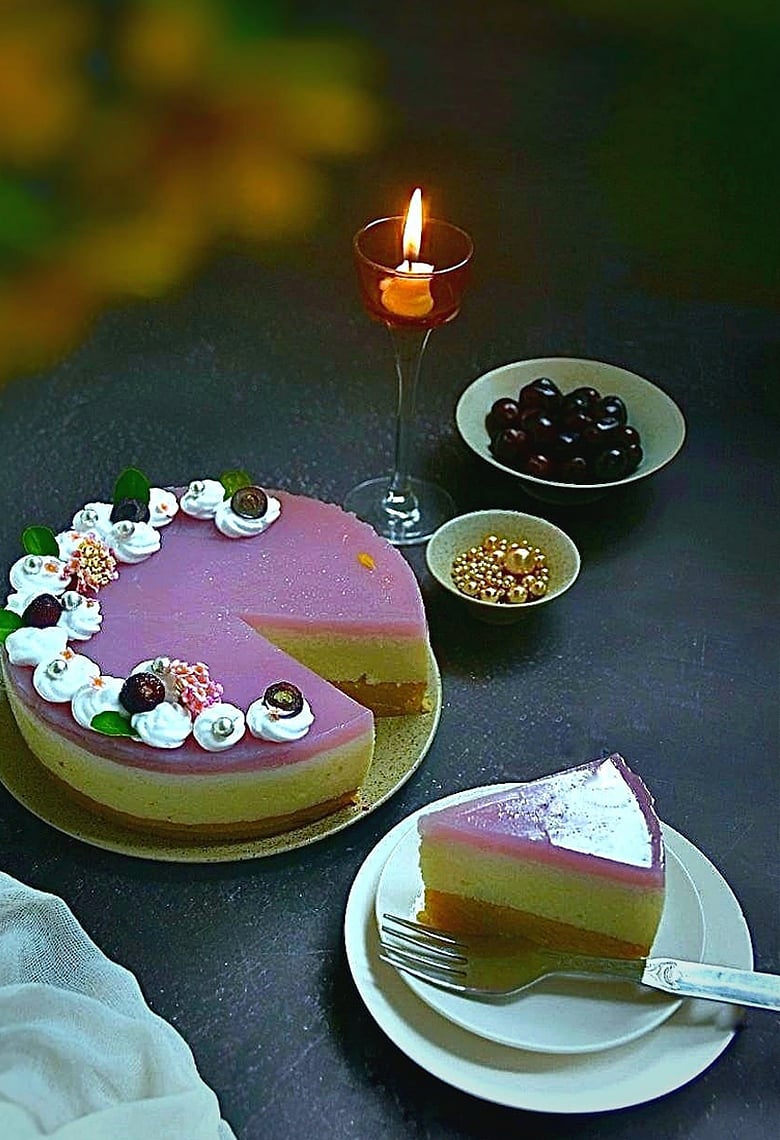 জামের চিত্তাকর্ষক চিজকেক