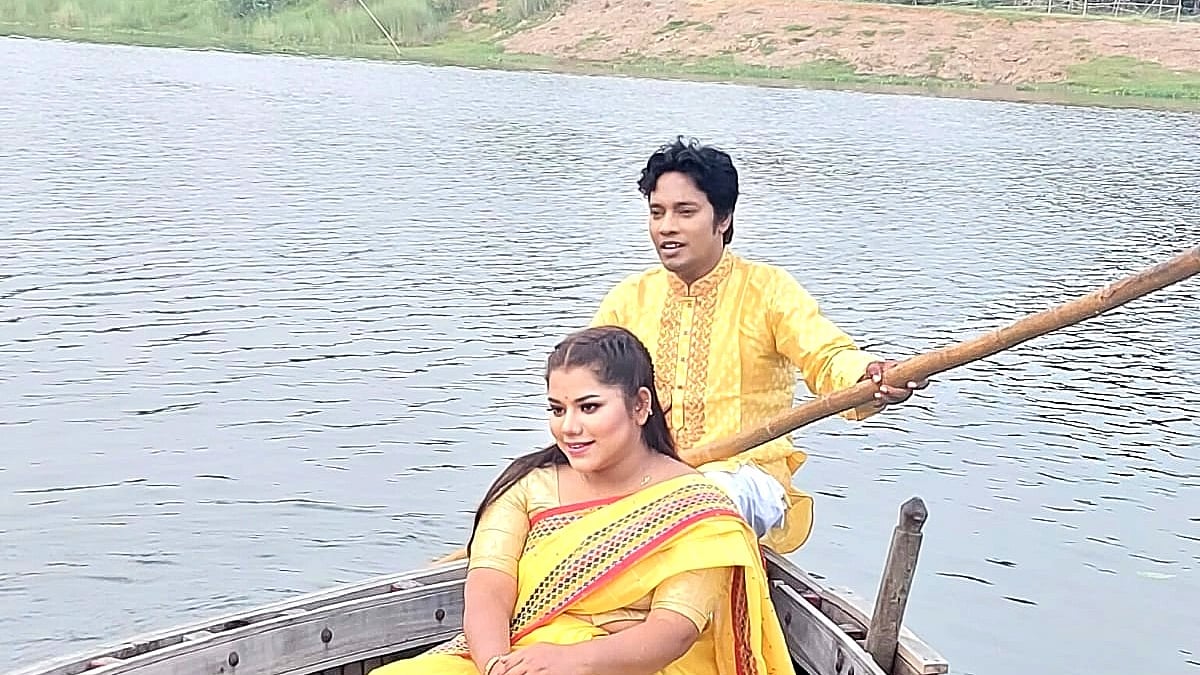 মিউজিক ভিডিওতে ইমন খান ও তসিবা। ছবি: ইমনের সৌজন্যে