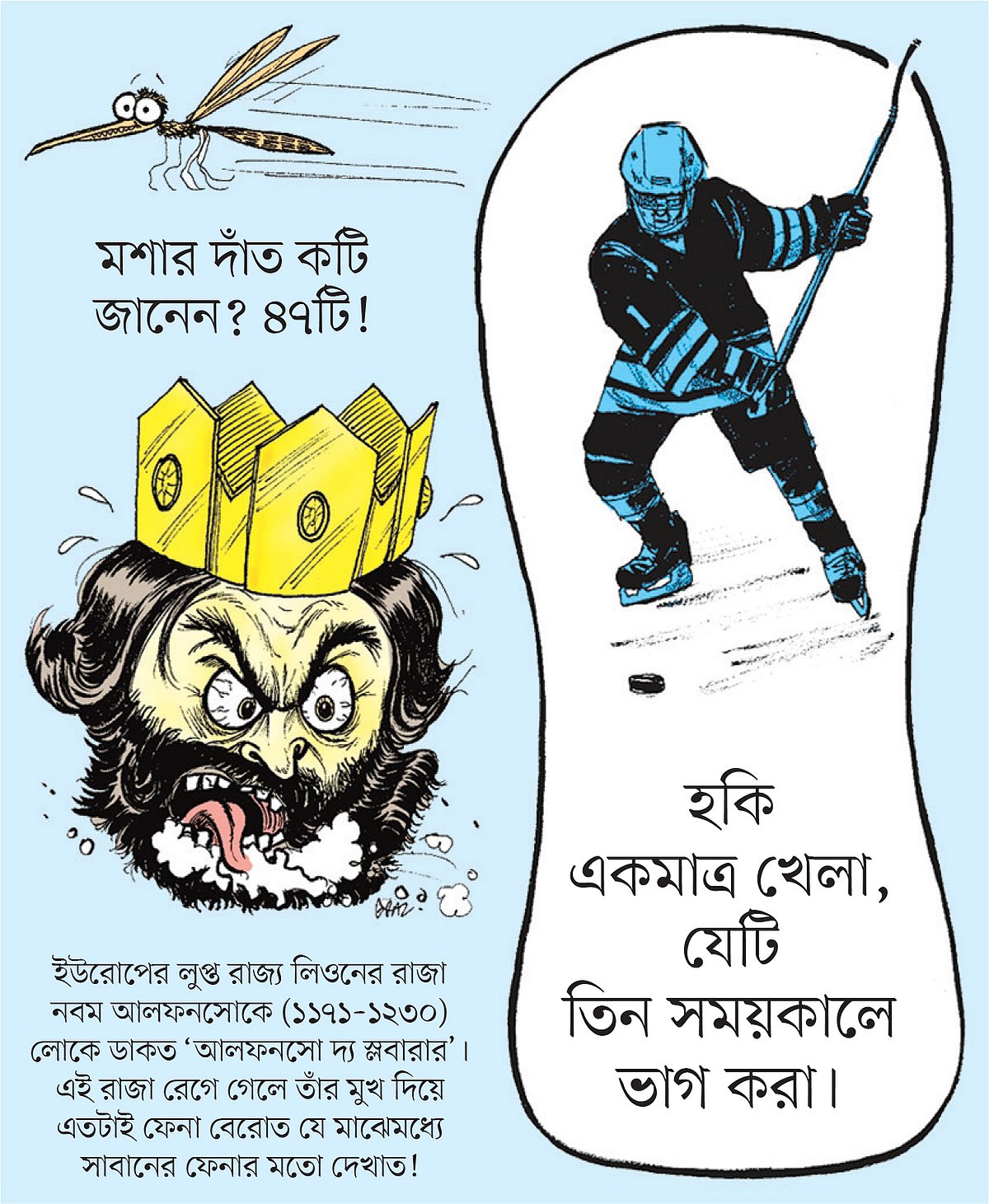 ইউরোপের লুপ্ত রাজ্য লিওনের রাজা নবম আলফনসোকে (১১৭১–১২৩০) লোকে ডাকত ‘আলফনসো দ্য স্লবারার’। এই রাজা রেগে গেলে তাঁর মুখ দিয়ে এতটাই ফেনা বেরোত যে মাঝেমধ্যে সাবানের ফেনার মতো দেখাত! 