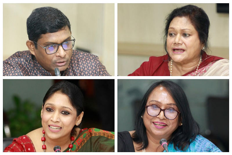 উপরের বাঁদিক থেকে  শামীম হায়দার পাটোয়ারী ,সালমা আলী ,তানিয়া হক ,জোহরা মনসুর 