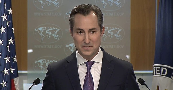 ছবি: যুক্তরাষ্ট্রের পররাষ্ট্র দপ্তরের ব্রিফিংয়ের ভিডিও থেকে নেওয়া