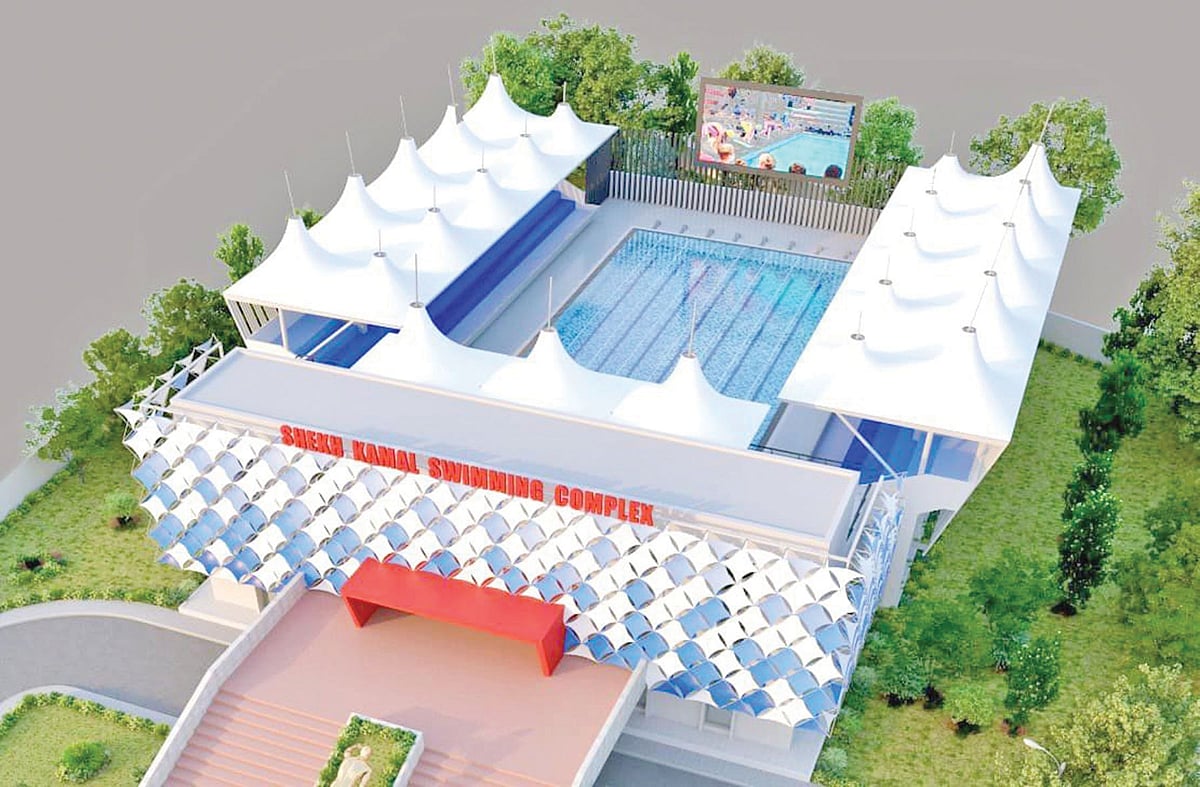 ছবি: সুইমিং কমপ্লেক্সের ত্রিমাত্রিক নকশা