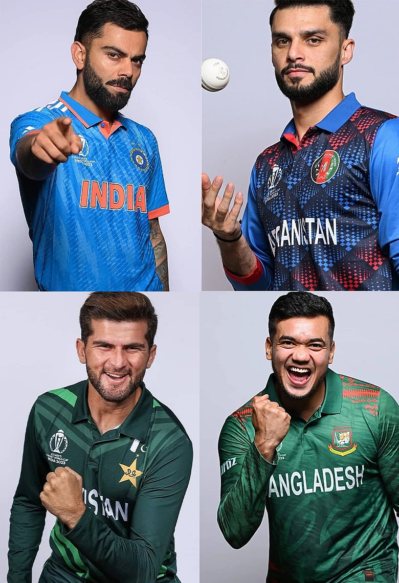 বিশ্বকাপ ক্রিকেট ২০২৩: কাদের জার্সি কেমন হলো