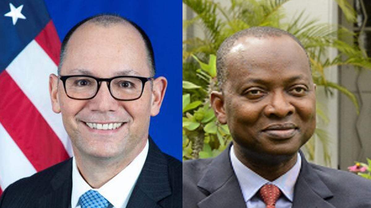 মার্কিন রাষ্ট্রদূত পিটার হাস ও বিশ্বব্যাংকের কান্ট্রি ডিরেক্টর আবদুল্লায়ে সেকে