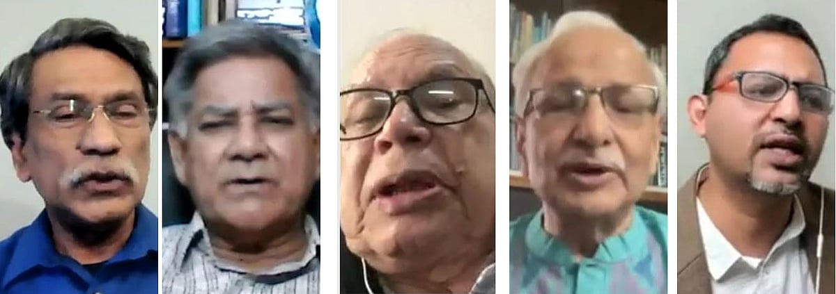 অধ্যাপক আলী রীয়াজ,  ব্রিগেডিয়ার (অব.) এম সাখাওয়াত হোসেন, সাবেক মন্ত্রিপরিষদ সচিব আলী ইমাম মজুমদার, সুজন সম্পাদক বদিউল আলম মজুমদার ও গবেষক জিয়া হাসান