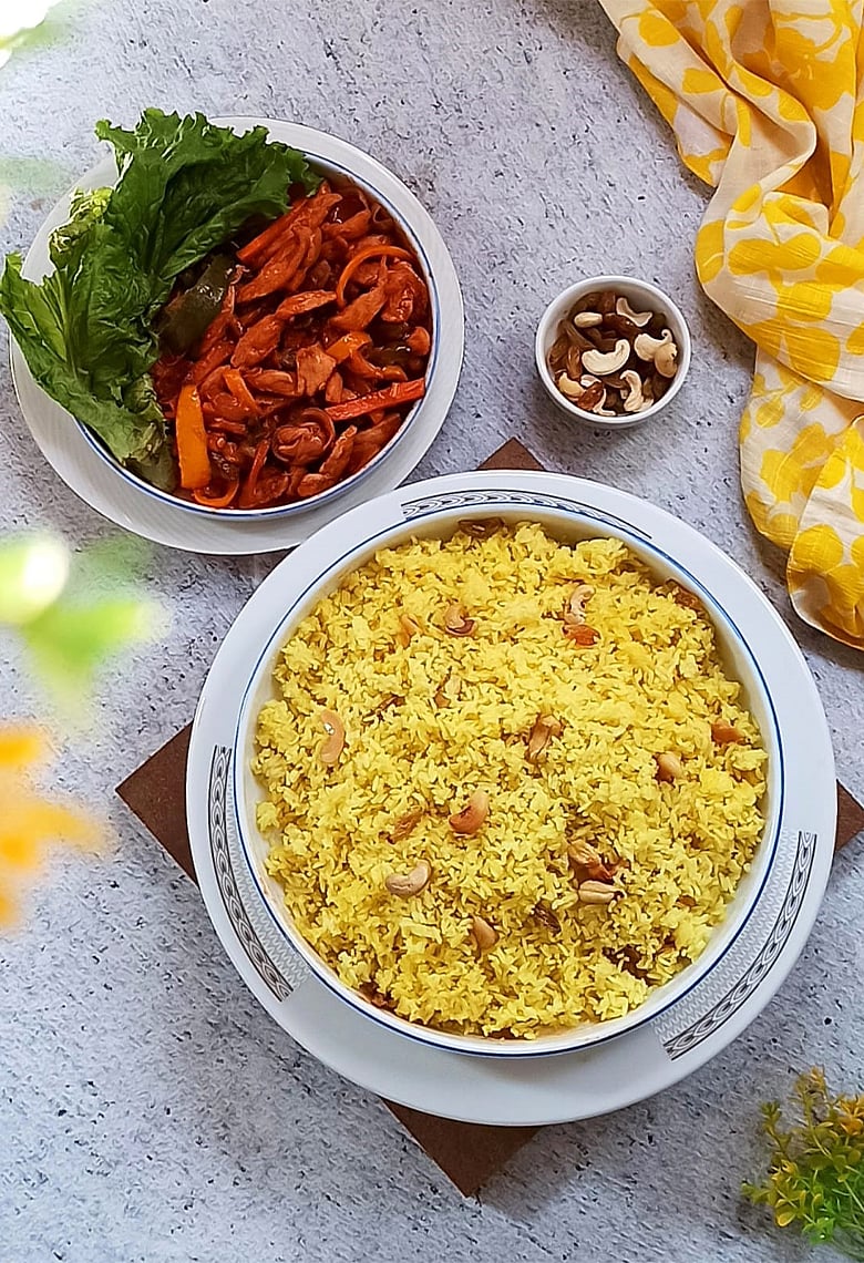 ভোট দিয়ে এসে ঝটপট বানিয়ে ফেলুন বাসন্তী পোলাও আর রংচঙে চিকেন ঝাল ফ্রেজি