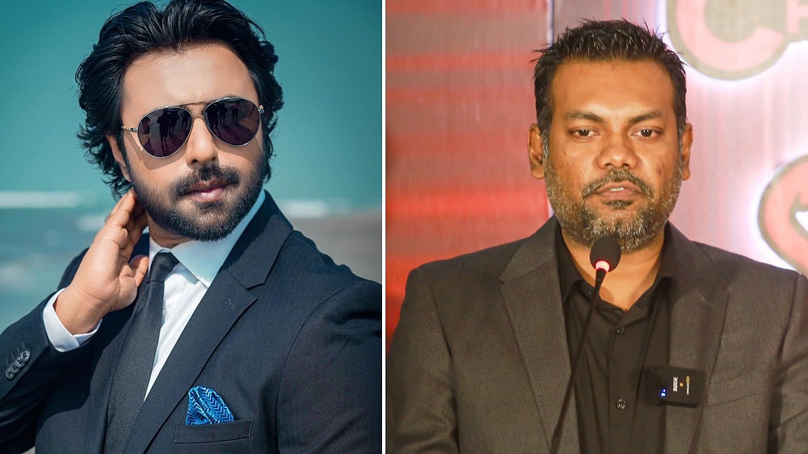 অপূর্ব ও প্রযোজক শাহরিয়ার শাকিল। ছবি: ফেসবুক