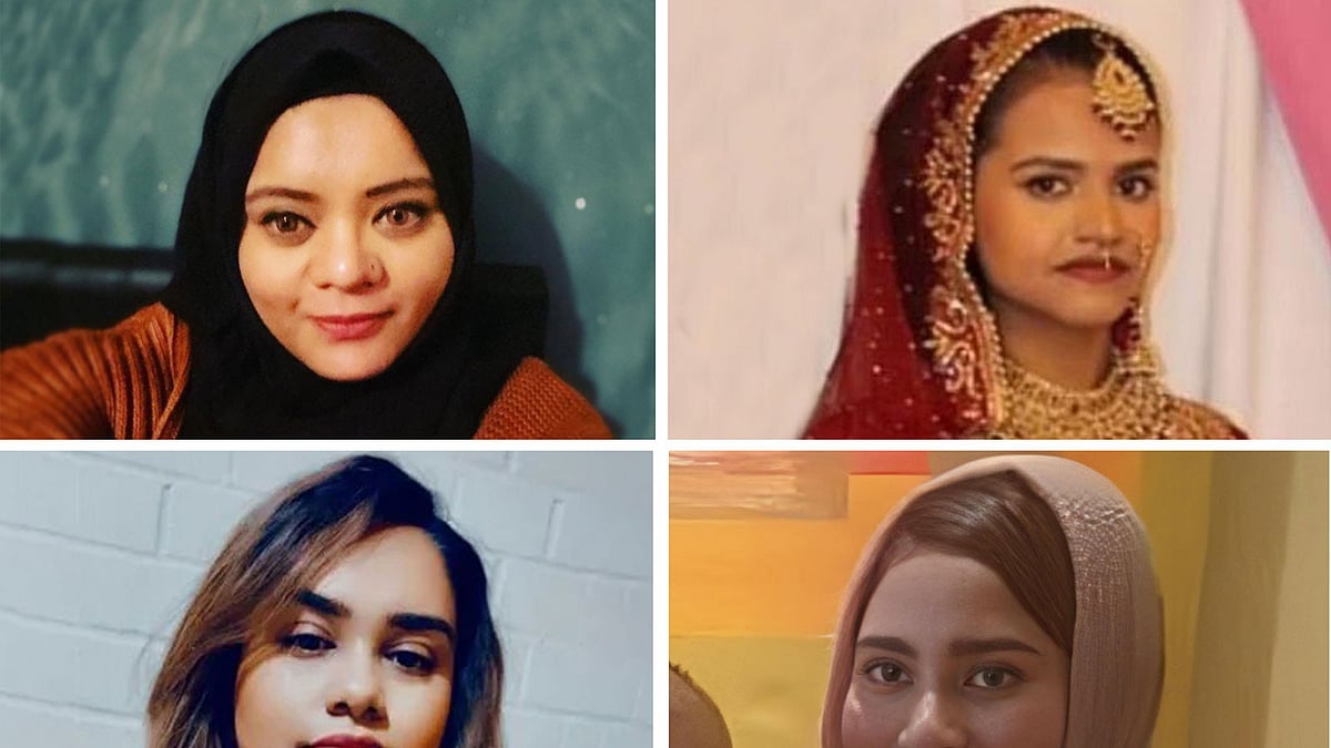 ইয়াসমিন বেগম (বাঁ থেকে), কুলসুমা আক্তার, আয়শা হাসান ও সোমা বেগম