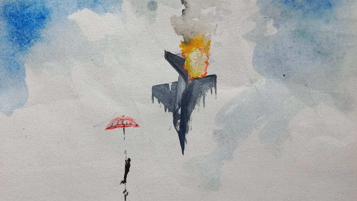 ওয়াসিফ জামানের চিত্রকর্মটির নাম ‘আত্মত্যাগ’