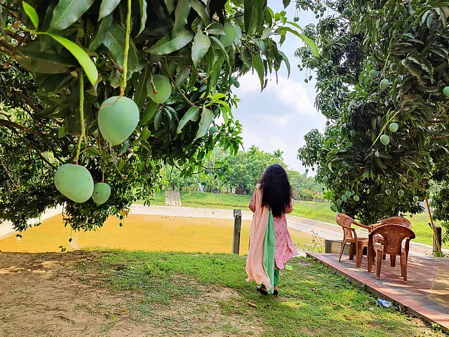বিশাল বাগানে ঘুরে বেড়াতে দারুণ লাগছিল