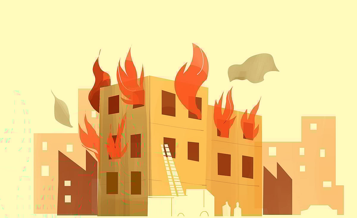 বনানীতে পাঁচতলা ভবনে লাগা আগুন পৌনে এক ঘণ্টার চেষ্টায় নিয়ন্ত্রণে