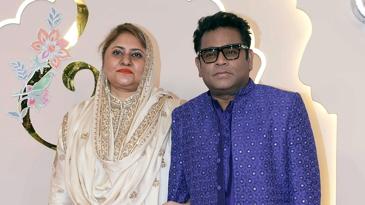 সায়রা ও এ আর রাহমান। এএনআই