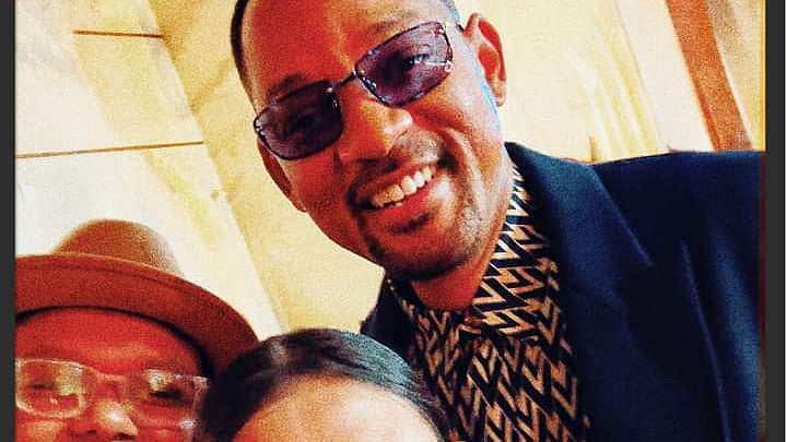 উইল স্মিথের সঙ্গে মাকসুদ ও মেহজাবীন। ছবি: ফেসবুক