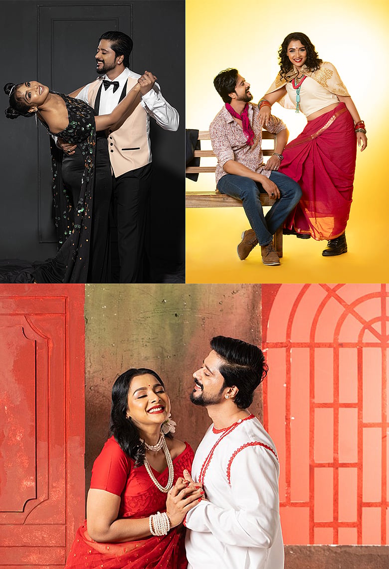 ভিডিওতে দেখুন আমাদের নন্দিনী ও রঞ্জনের ৩টি অন্যরকম লুক তৈরির গল্প