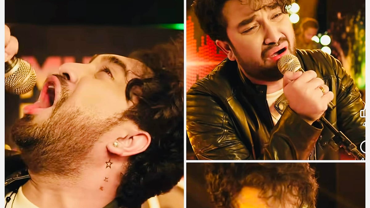 নাটকের গান গাওয়ার সময়ে জোভান। ছবি: ফেসবুক থেকে