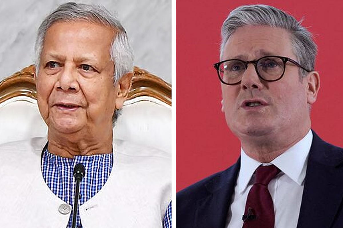 প্রধান উপদেষ্টা অধ্যাপক মুহাম্মদ ইউনূস ও ব্রিটিশ প্রধানমন্ত্রী কিয়ার স্টারমার