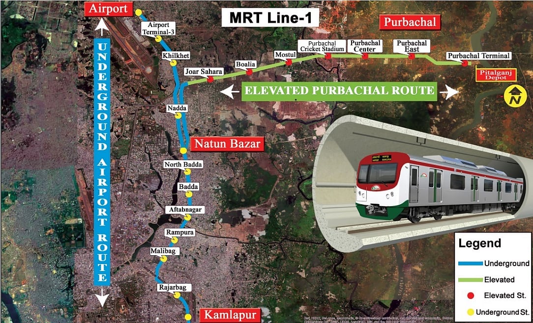 এমআরটি লাইন–১–এর রুটম্যাপ