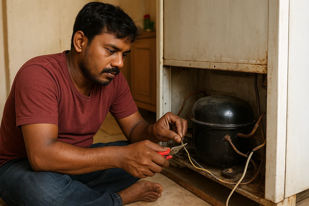 ফ্রিজের কম্প্রেসর নষ্ট হলে সেটা দ্রুত ঠিক করাতে হবেছবি: এআই/প্রথম আলো