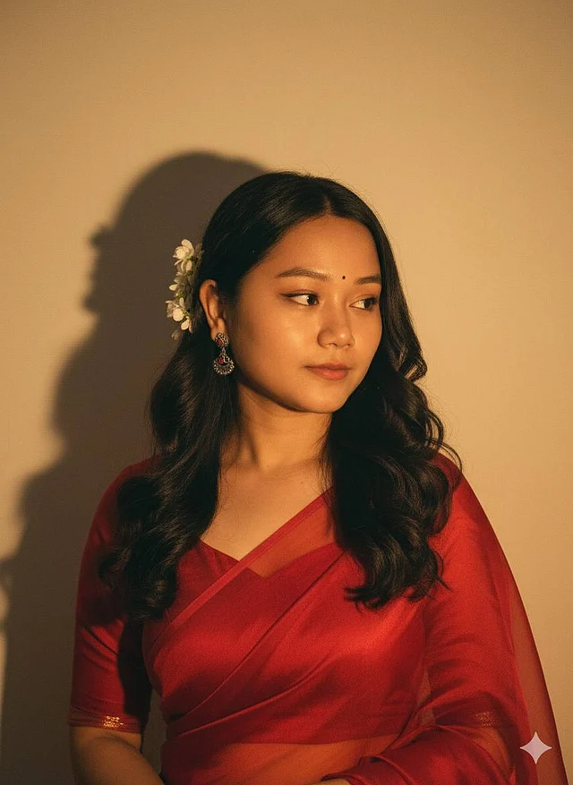 'ড্রিমি শাড়ি প্রম্পট' লিখে গুগল জেমিনিতে আপলোড করতে হয় নিজের ছবি