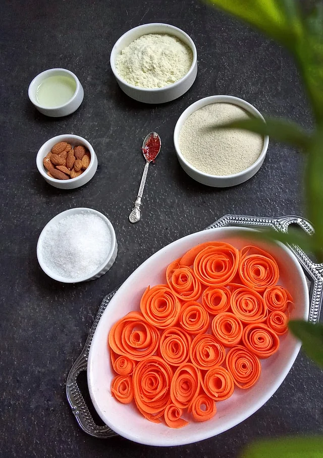 গাজরের রসমালাইয়ের উপকরণ