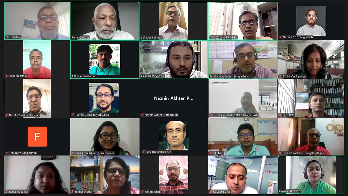 ছবি: ওয়েবিনার থেকে নেওয়া