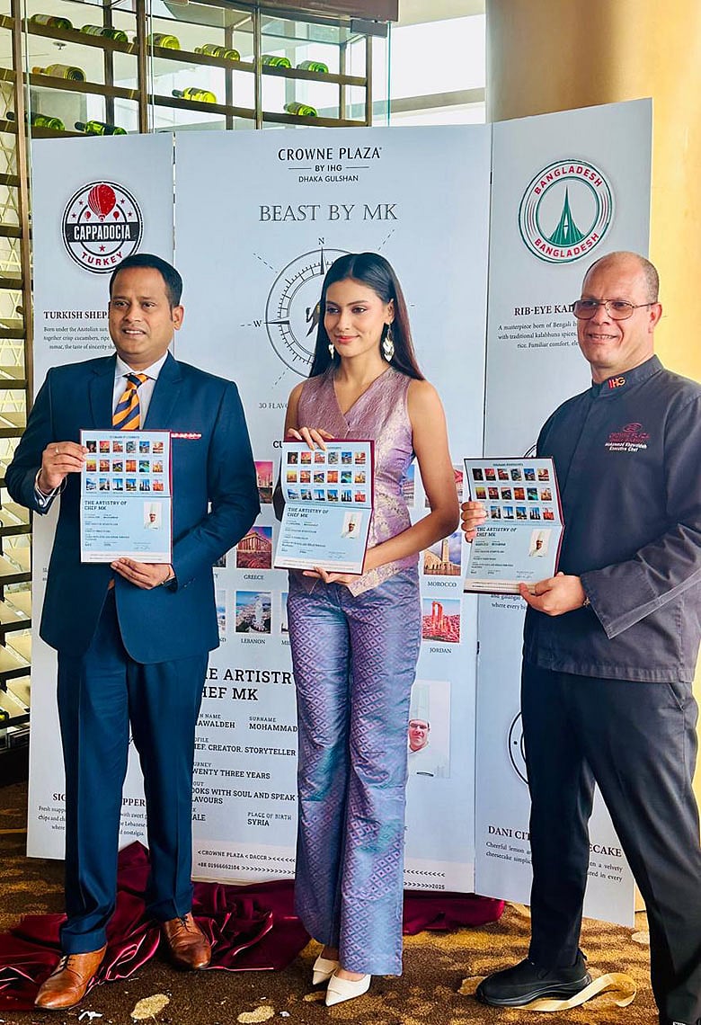 বিস্ট বাই এম কে: ক্রাউন প্লাজা ঢাকায় ট্রাভেল-থিমড রুফটপ ডাইনিং ও পাসপোর্ট মেনুর উদ্বোধন 