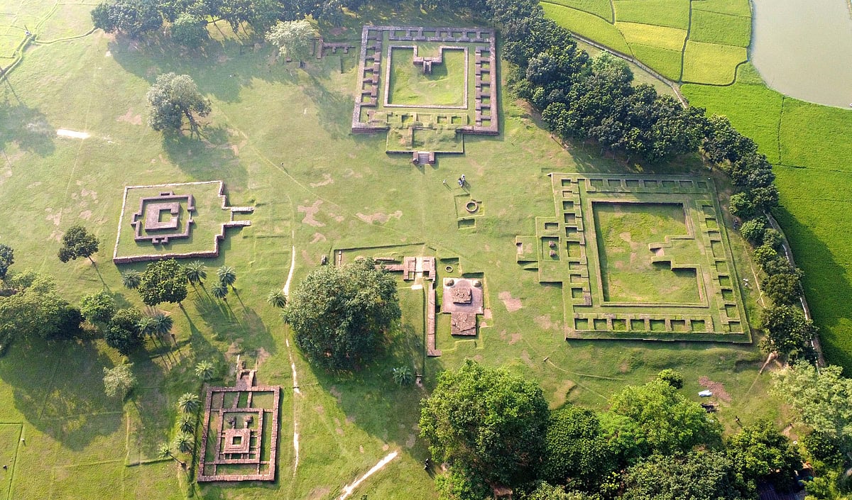 পাখির চোখে ভাসুবিহার প্রাঙ্গণ 