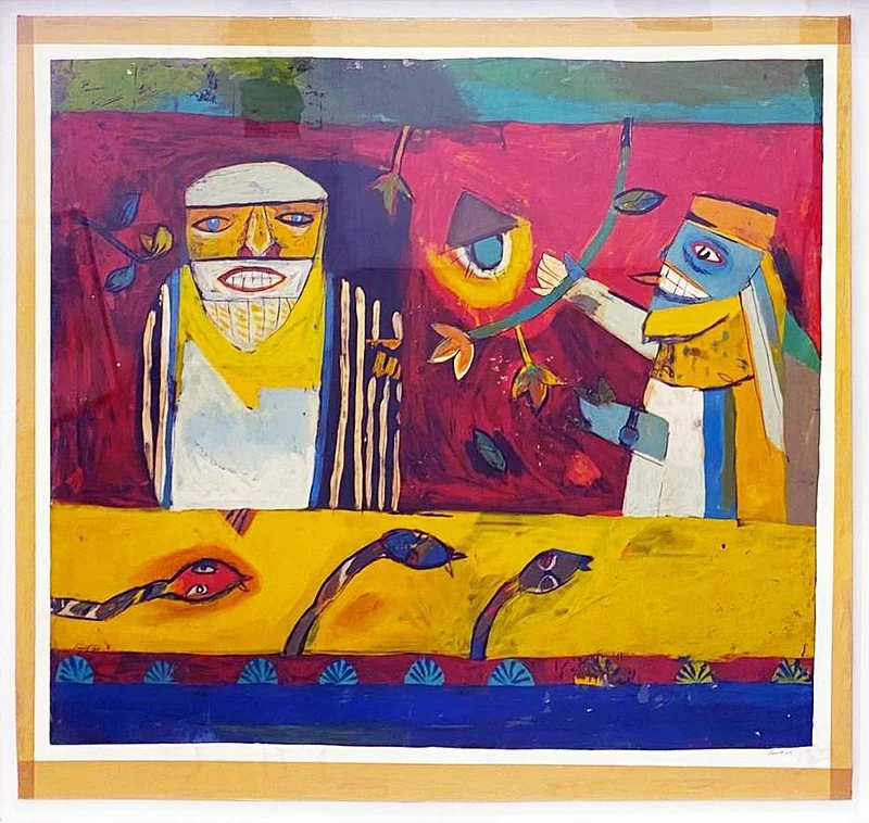 বোর্ডে মিশ্র মাধ্যম। শিল্পী নিসার হোসেন