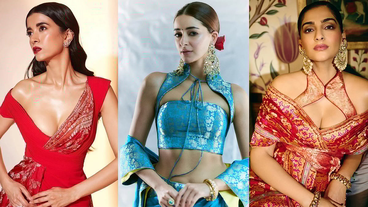 বেনারসির অকৃত্রিম আভিজাত্যে চোখধাঁধানো গাউনের আবেদন, দেখুন বলিউড ডিভাদের ৬ লুক