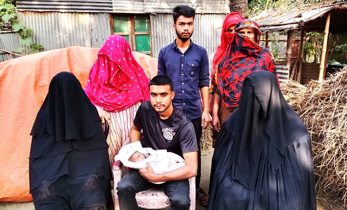 জামালপুরে ধানখেতে কম্বলে মোড়ানো ছিল নবজাতকটি