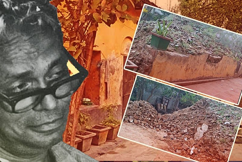 বিজয় দিবসের দিনে ঋত্বিক ঘটকের বাড়ির ধ্বংসাবশেষ থেকে সরানো হলো ইট