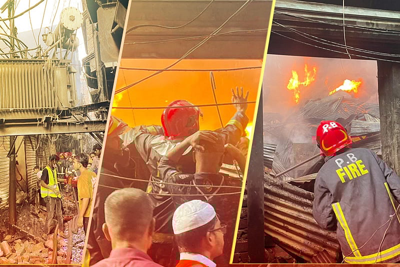 লালবাগে প্লাস্টিক কারখানায় আগুন